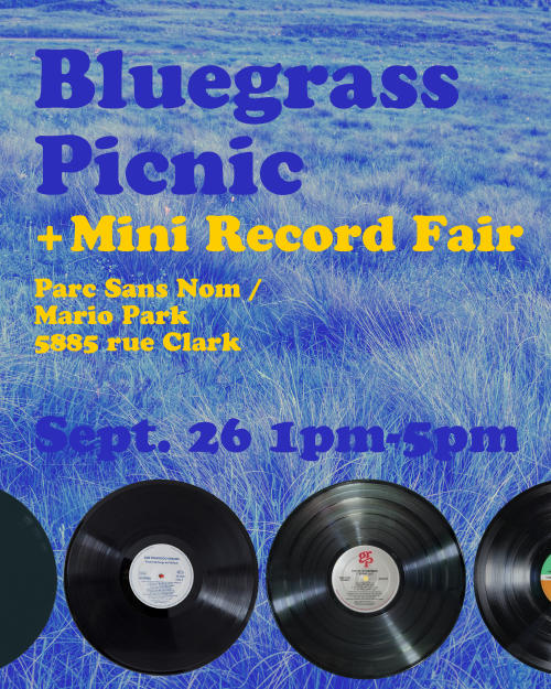 Pique-nique bluegrass + Mini-foire aux disques