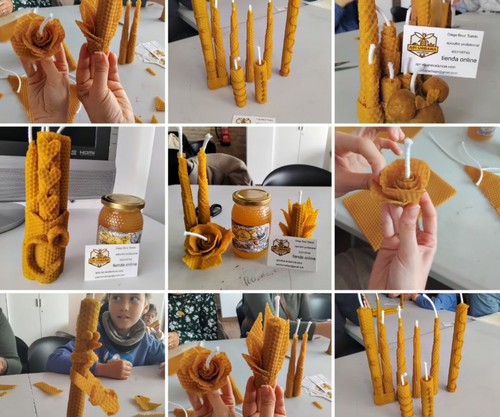 Fabricación de velas con cera natural